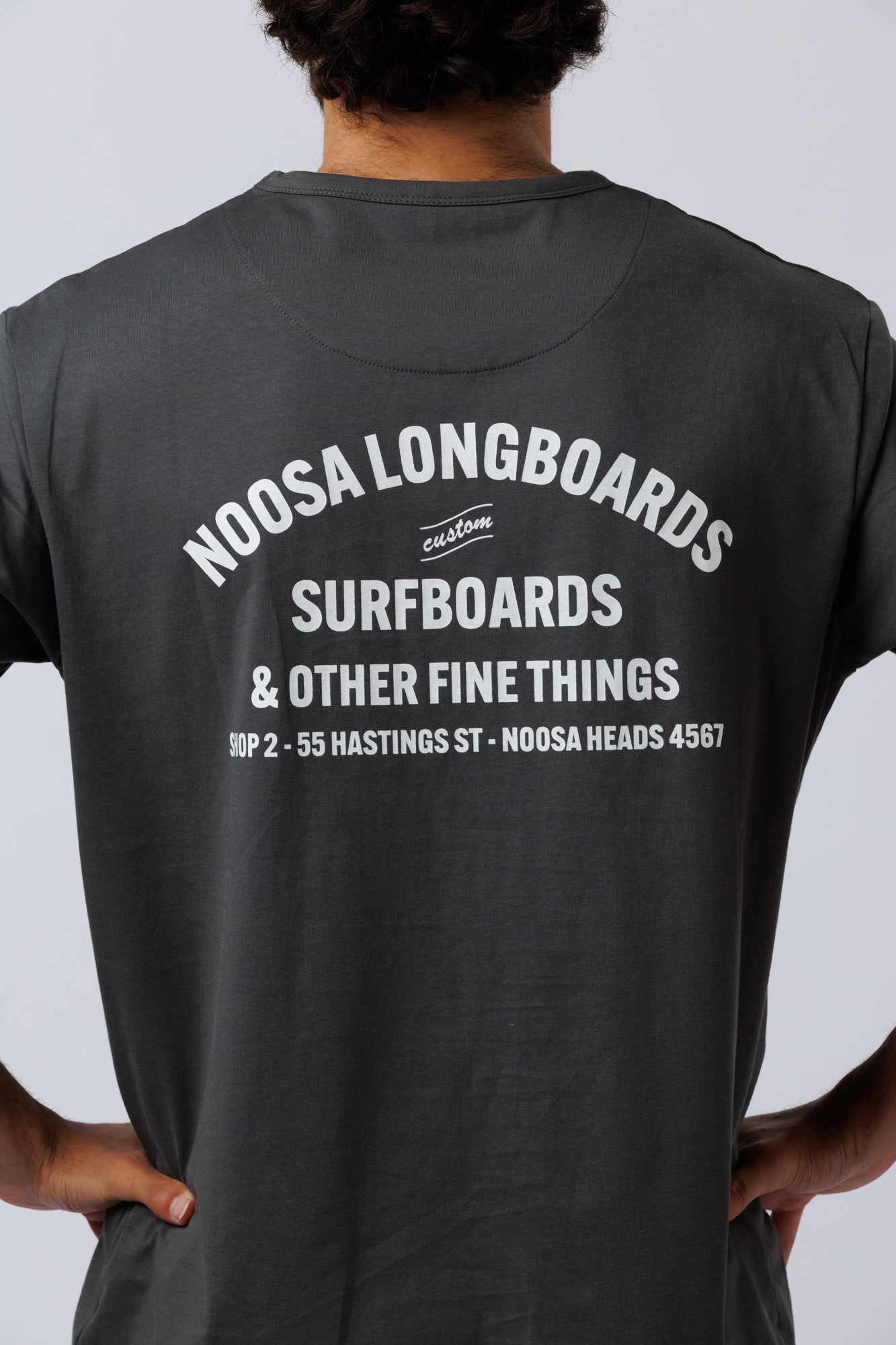 NL Address Tee Charcoal/White