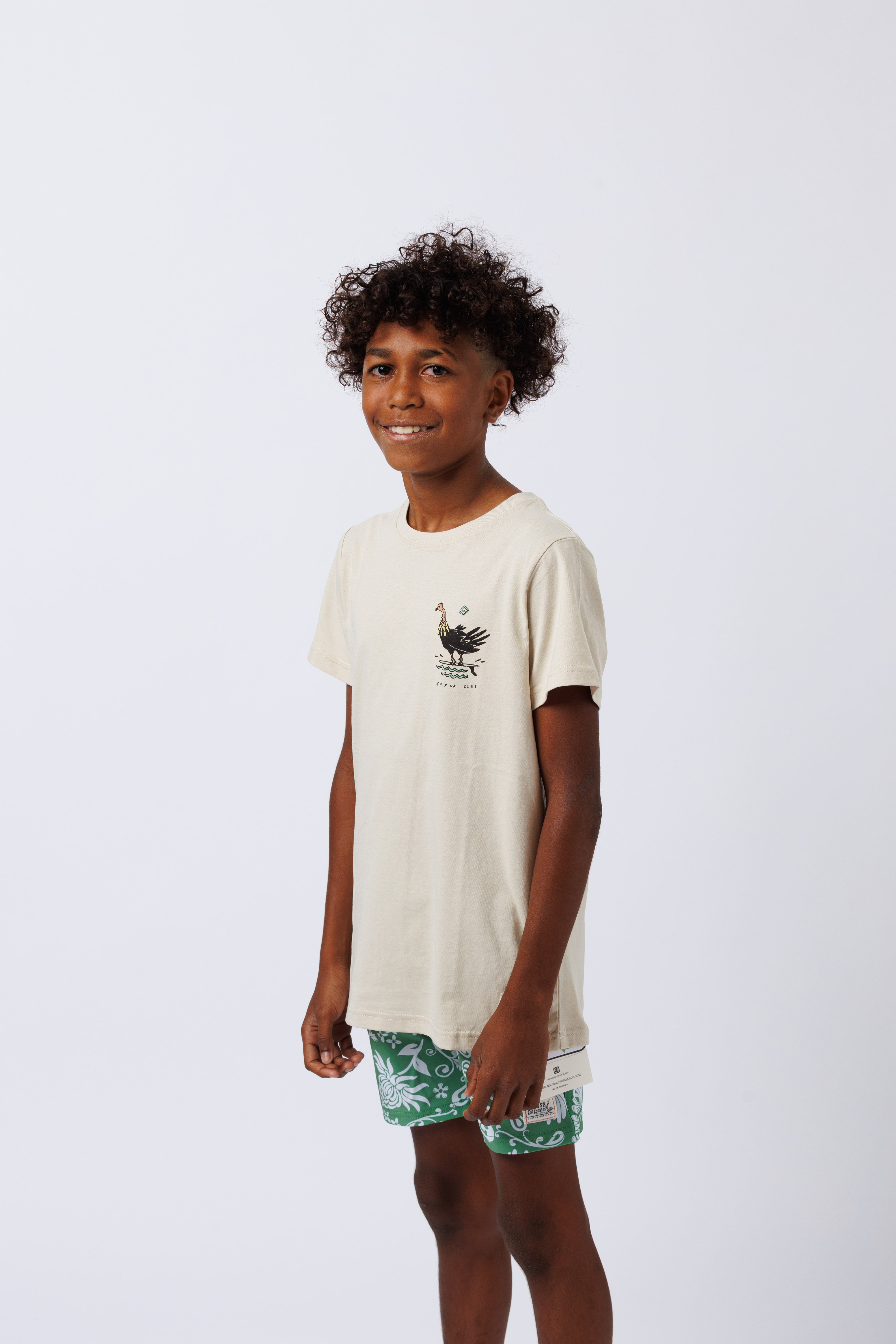 Kids Scrub Club Tee Oyster