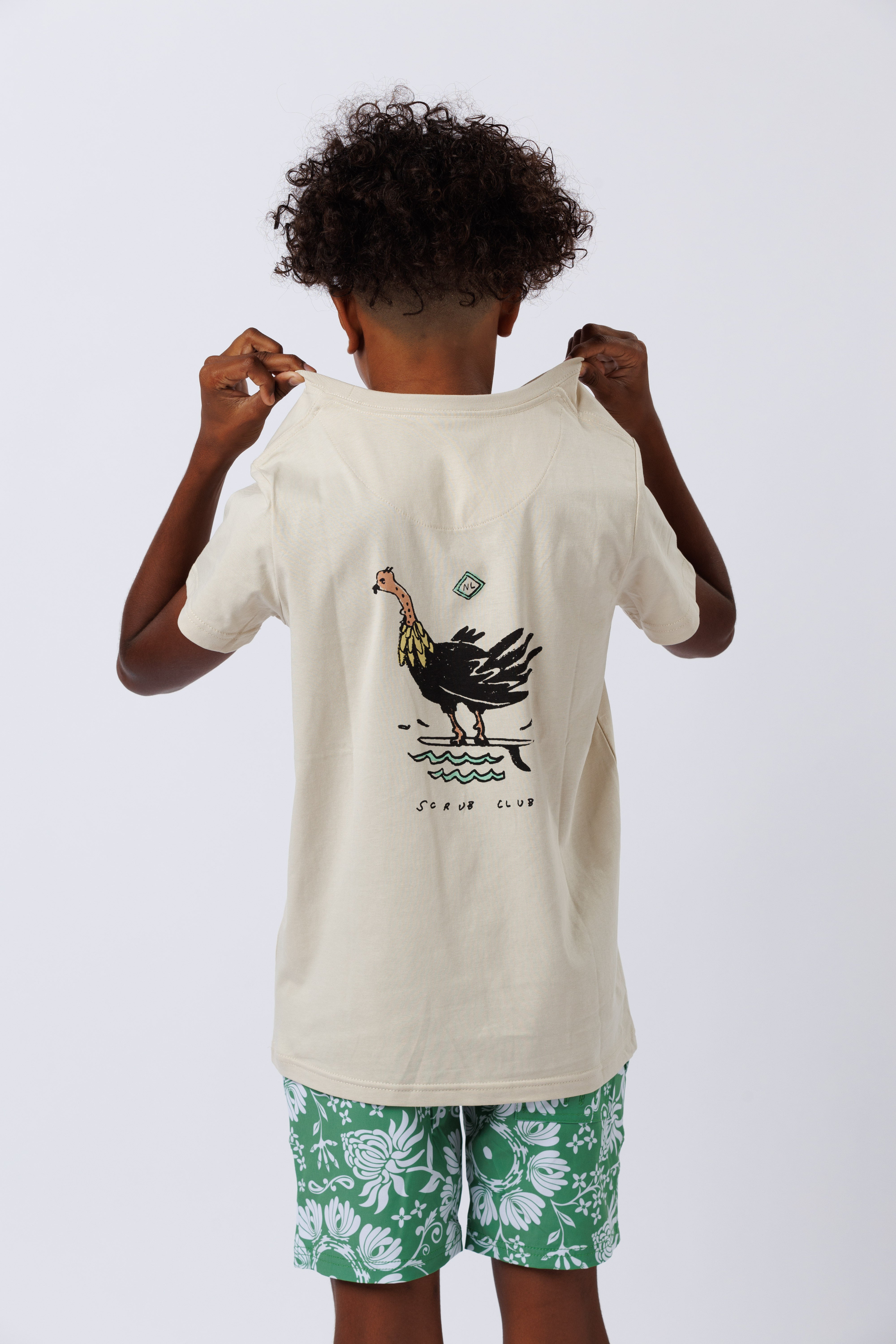 Kids Scrub Club Tee Oyster