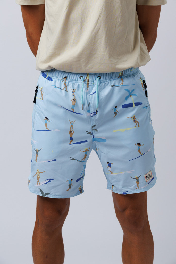 Surf Style Swim Shorts Blue