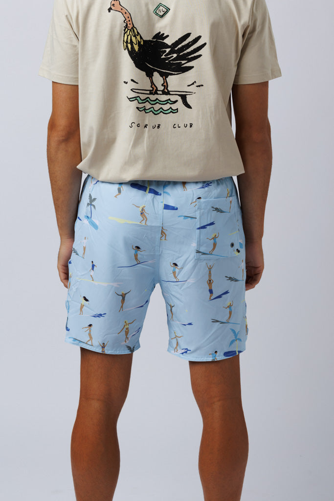 Surf Style Swim Shorts Blue
