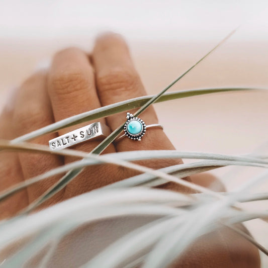 Mahloe - Sun Dot Larimar Ring