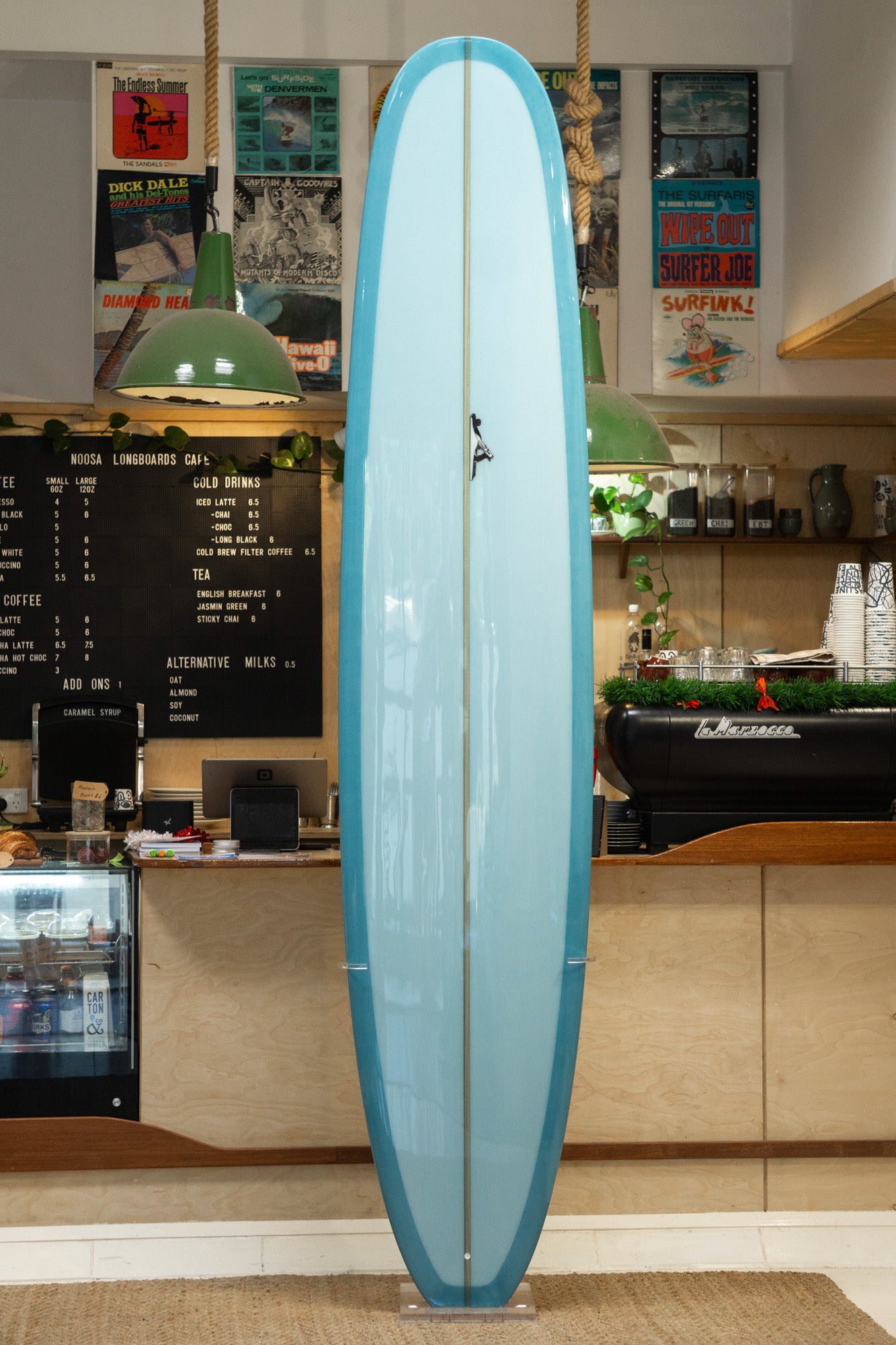 Thomas Surfboards 9'4 Keeper 2.0 Blue Polish 1/4" Paulownia