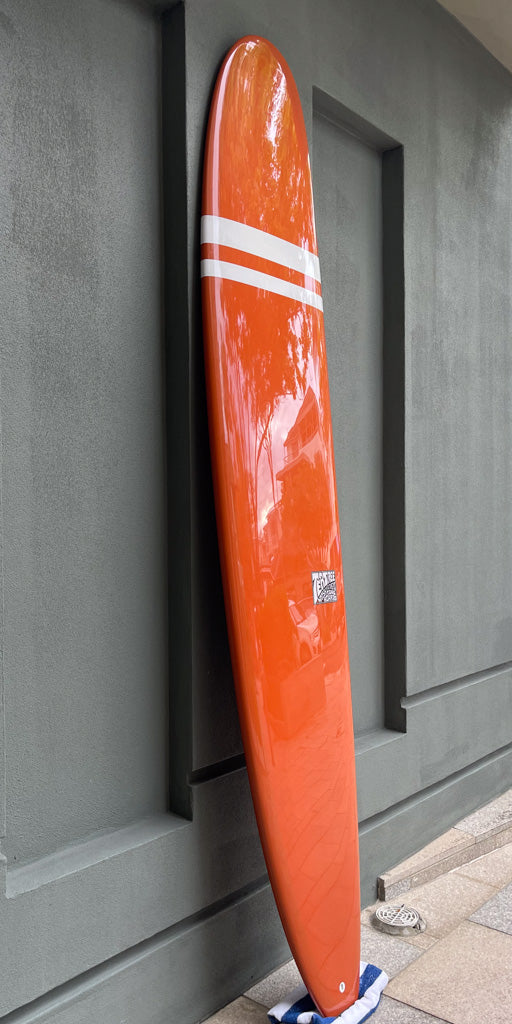 9ft 6 Longboard - Tea Tree Model, Orange Polish