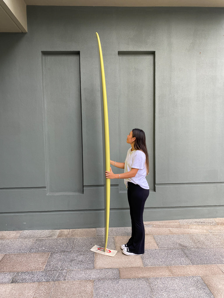 9'4 Little Cove Model In Candy Yellow Green pin lines