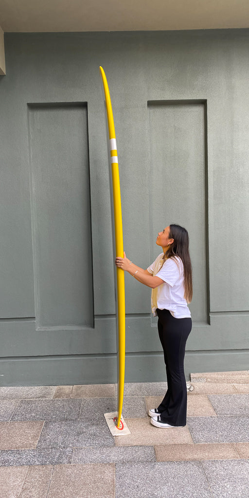 9'6 Tea Tree  Model Yellow With White Comp Bands