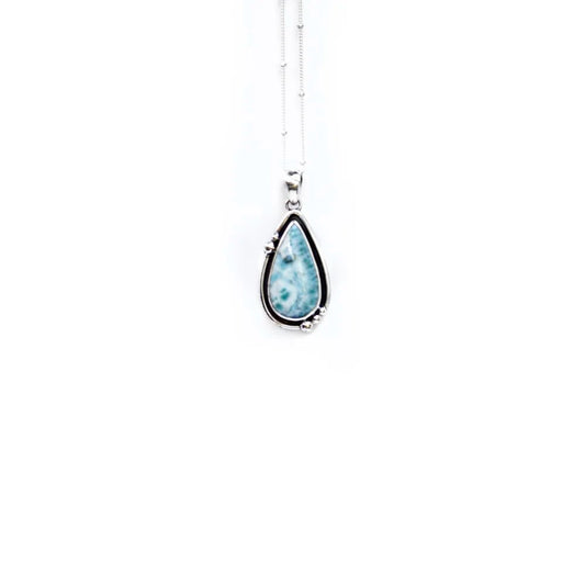 Mahloe Larimar Necklace Silver/Gold