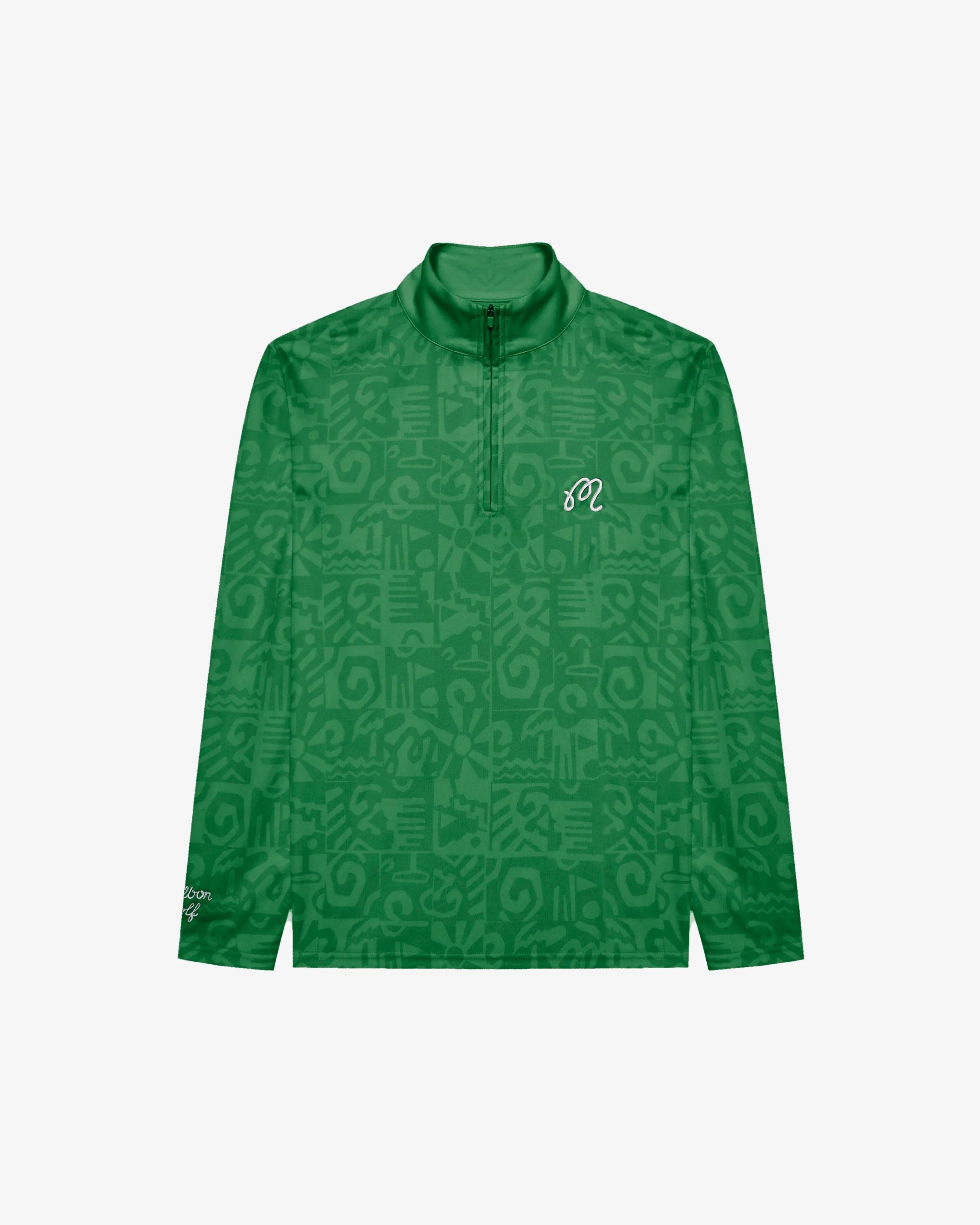 Malbon Capo Performance Quarter Zip - Kelly Green
