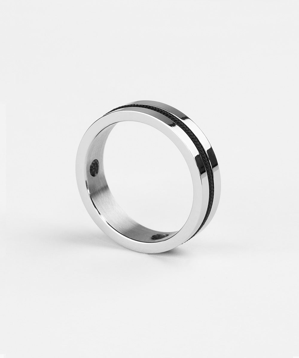 Pig & Hen Navarch 6mm Ring Navy | Silver