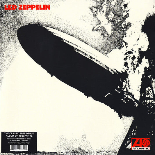 Led Zeppelin self-titled debut album on 180g vinyl, displayed at Noosa Records