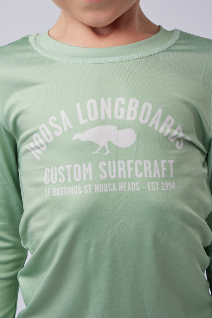 Kids Custom Surfcraft Rash Green