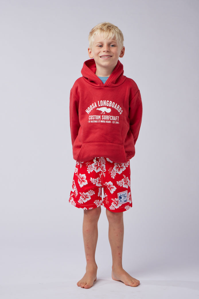 Kids Custom Surfcraft  Hoody Red