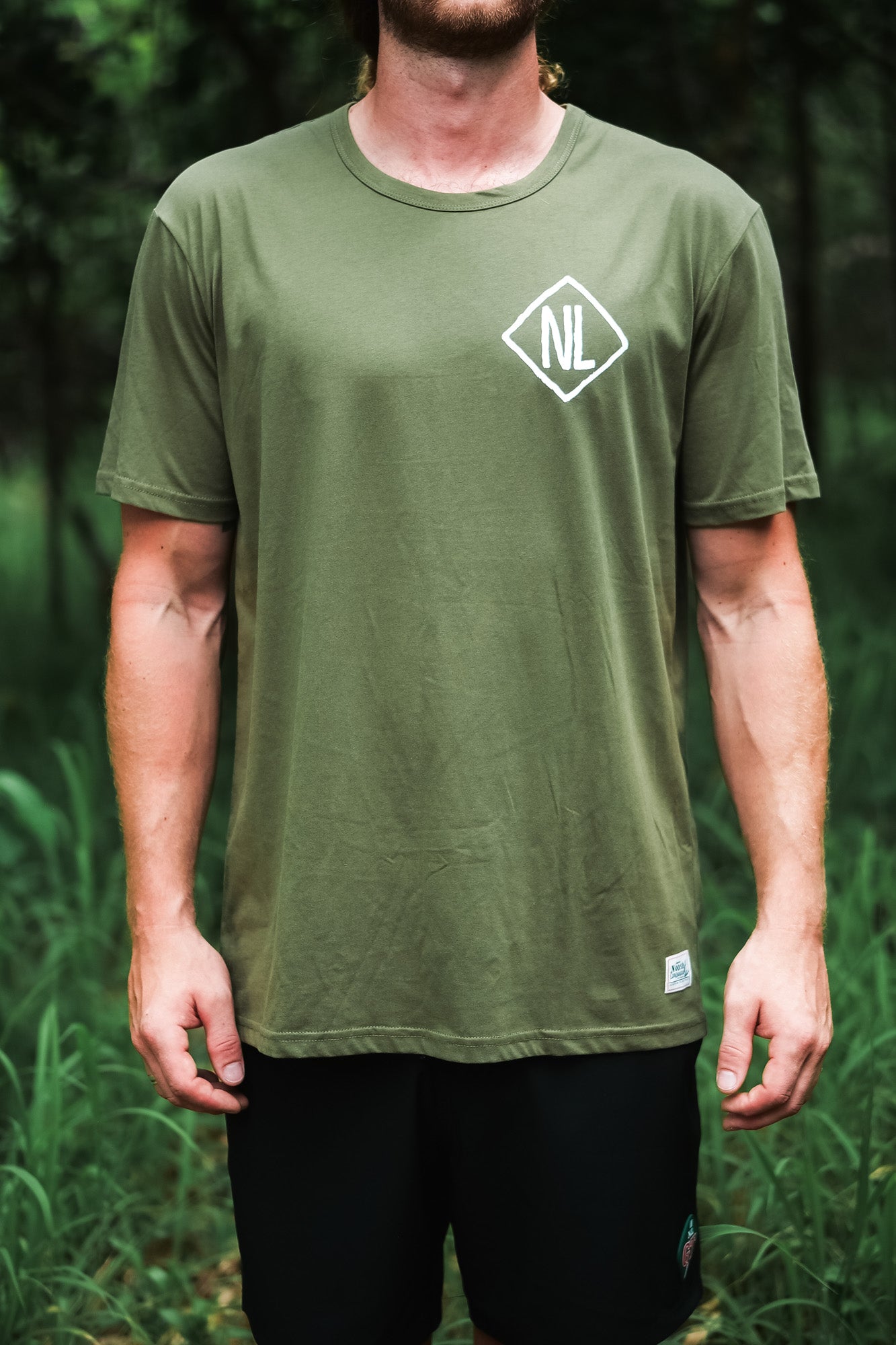 NL Hand Drawn Diamond Tee – Green