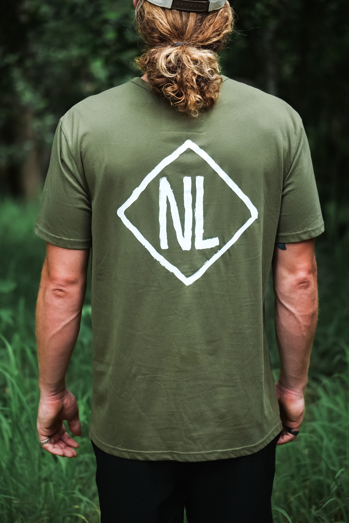 NL Hand Drawn Diamond Tee – Green