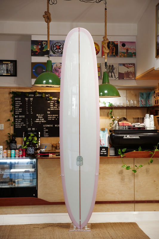 Noosa Longboards Little cove Model Light Pink with White Deck 9’4