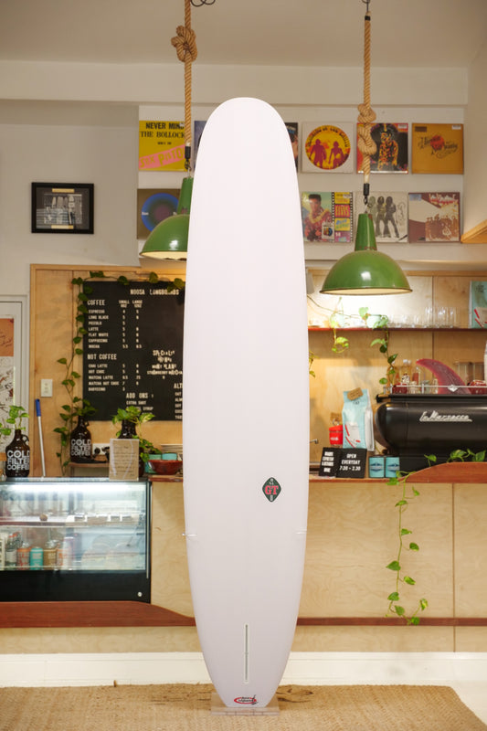 NL GT Longboard Light Pink Bottom and Rails, White Deck