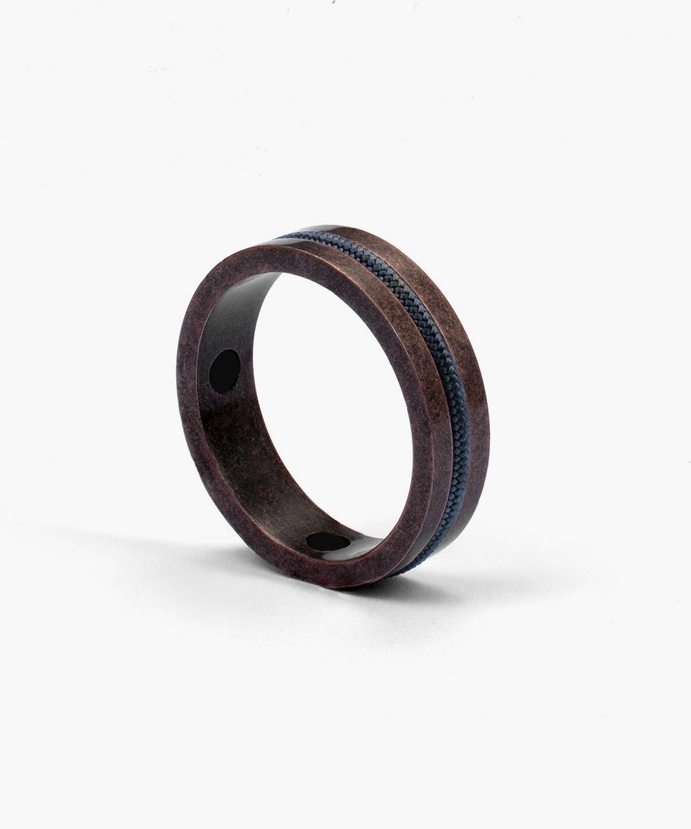 Pig & Hen Navarch 6mm Ring Slate Gray | Bronze