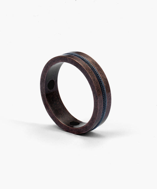 Pig & Hen Navarch 6mm Ring Slate Gray | Bronze