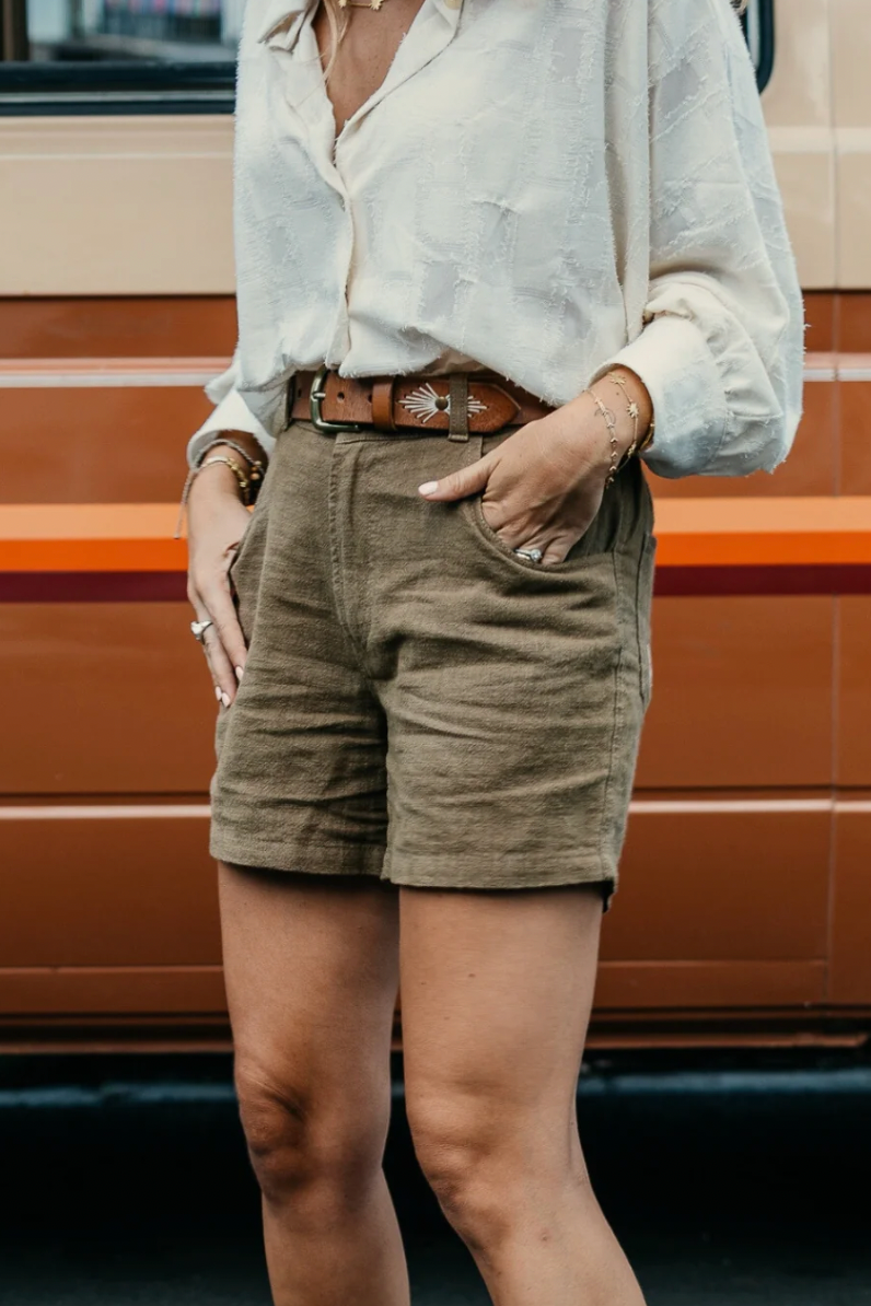 Miller Shorts - Textured Linen Shorts