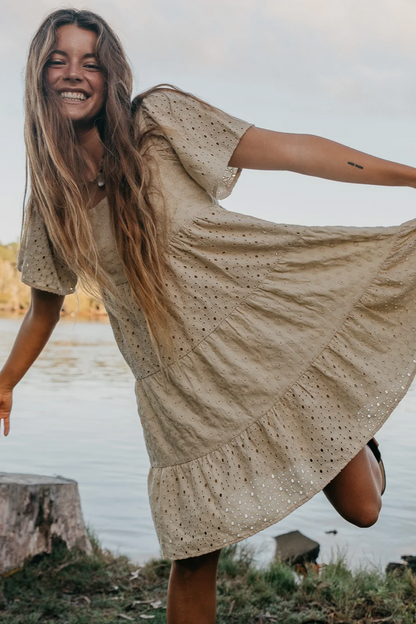 Ottway Whisper - Embroidered Short Dress