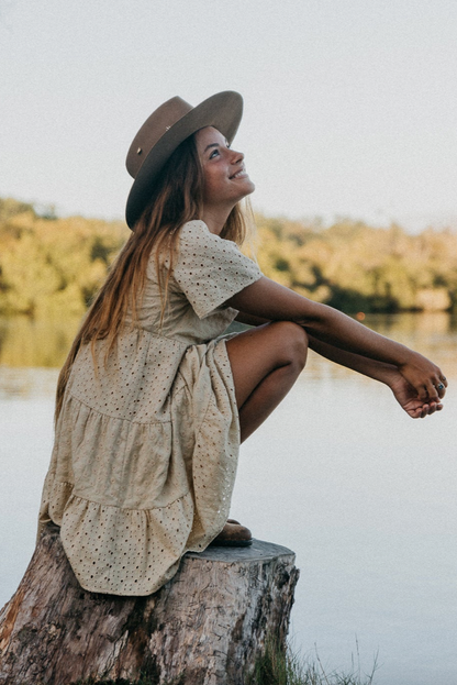Ottway Whisper - Embroidered Short Dress