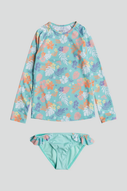 BEACH BAY LS LYCRA SET / BEACH GLASS BEACH BAY-BE