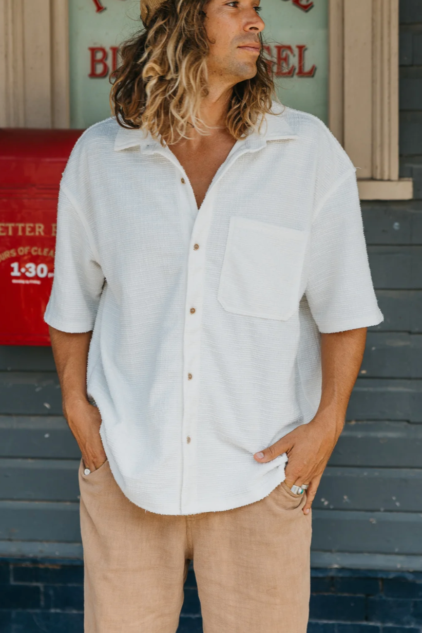 Wells - Textured Short Sleeve Shirt