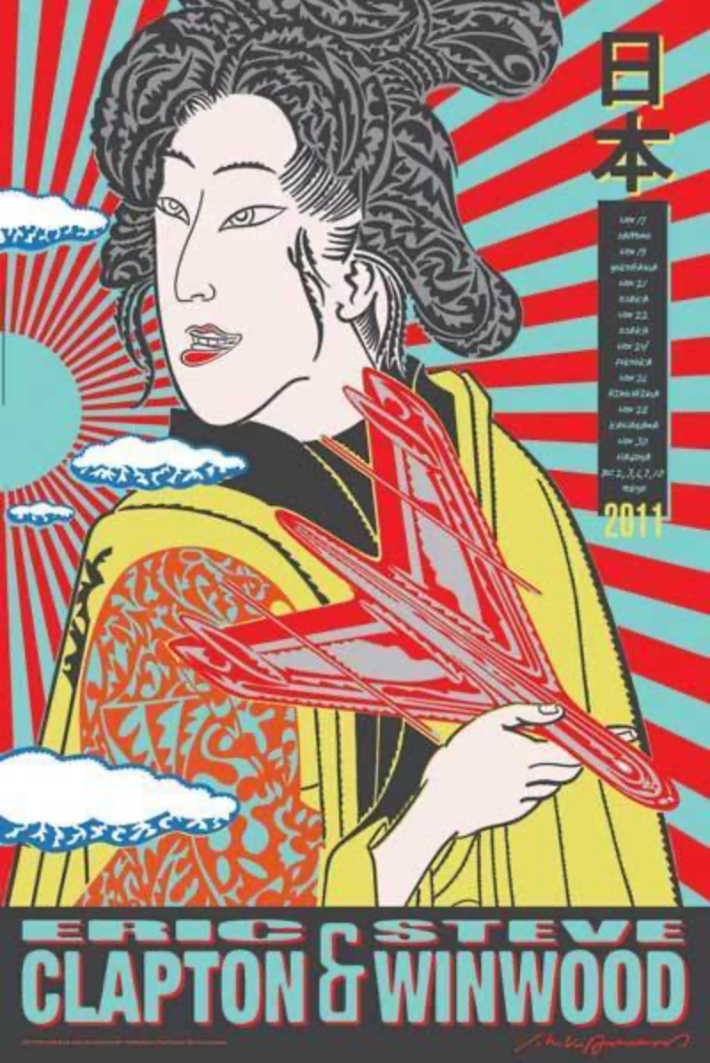 Winwood/Clapton Japan 2011 Art Lithograph
