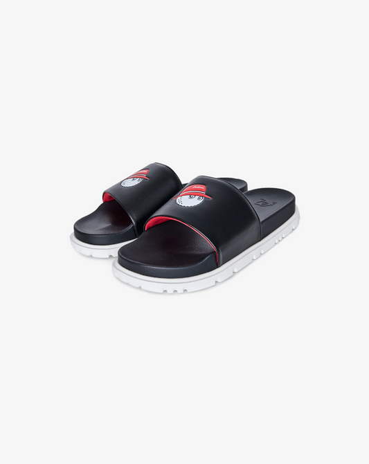 Malbon Buckets Slide - BLACK/RED