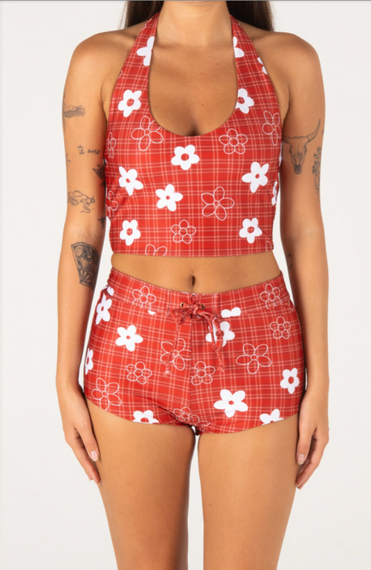 Inner Relm - GIMME SHORTS | GINGHAM RED