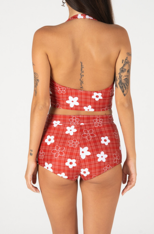 Inner Relm - GIMME SHORTS | GINGHAM RED