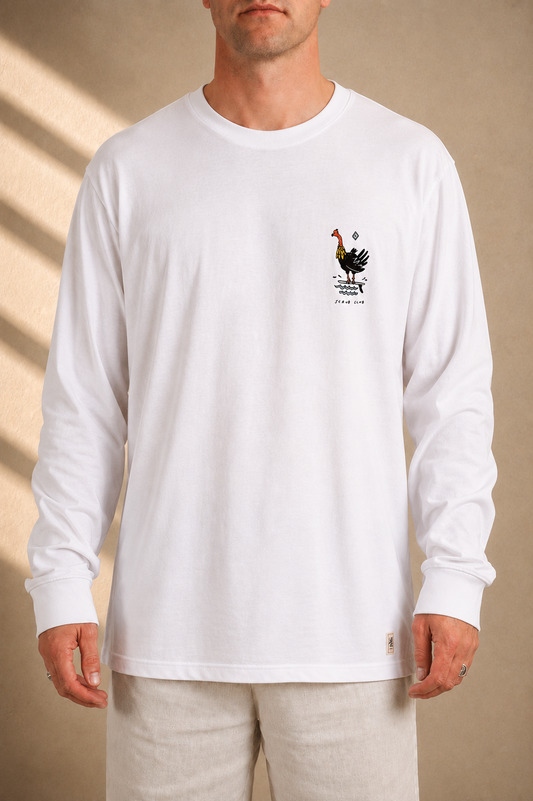 NL Scrub Club Long Sleeve Tee - White