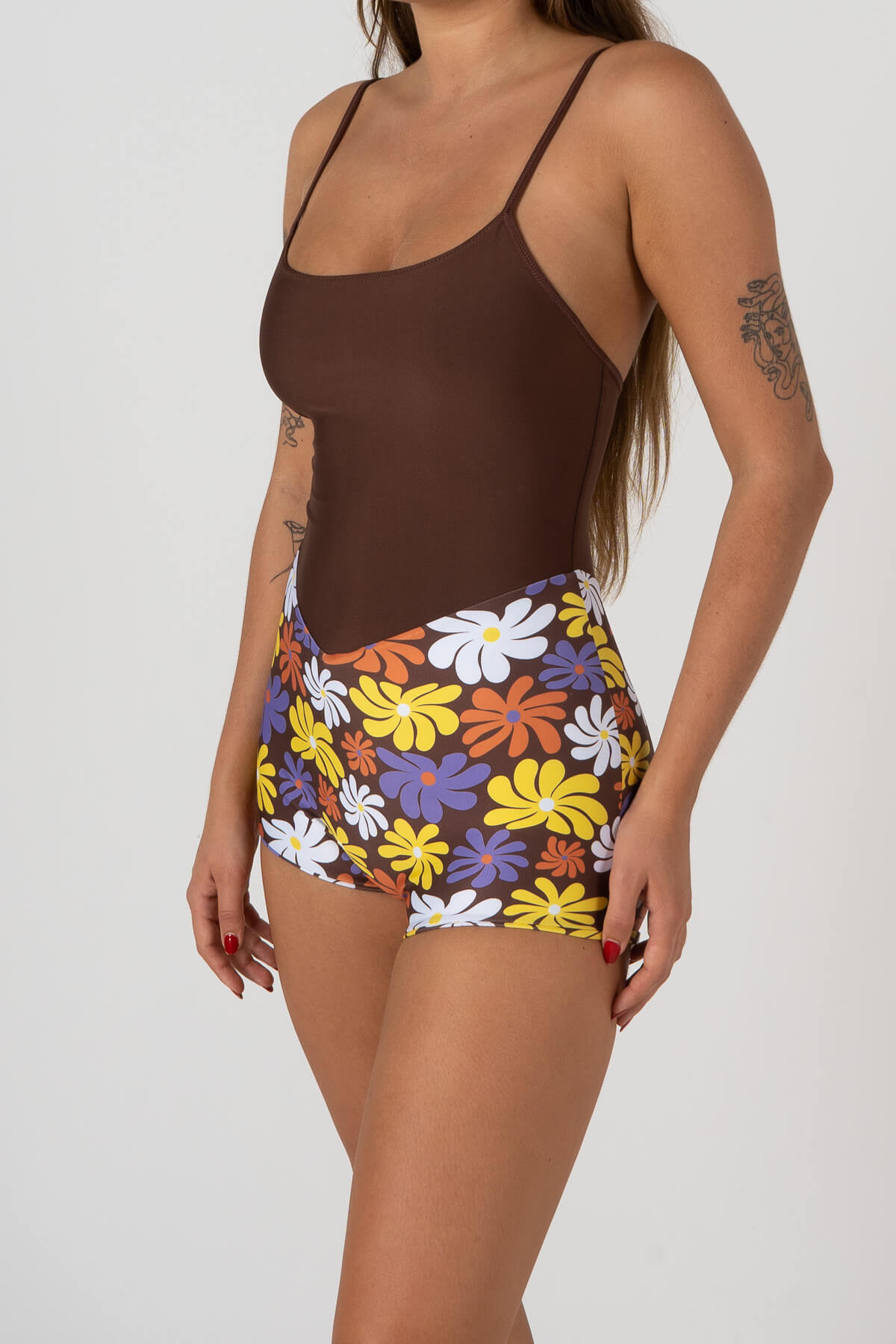 Inner Relm - Holiday Surf Suit - Choc Flower