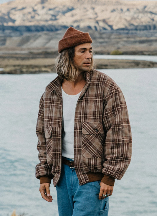 Ottway Highland Sherpa Plaid Jacket