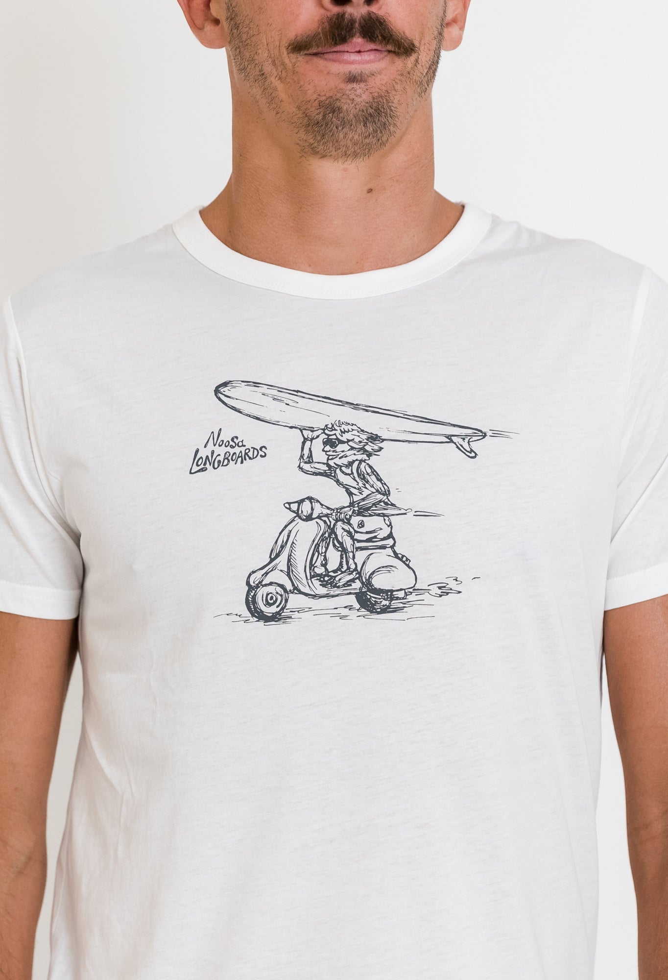 NL Art Series Scooter Tee Off White