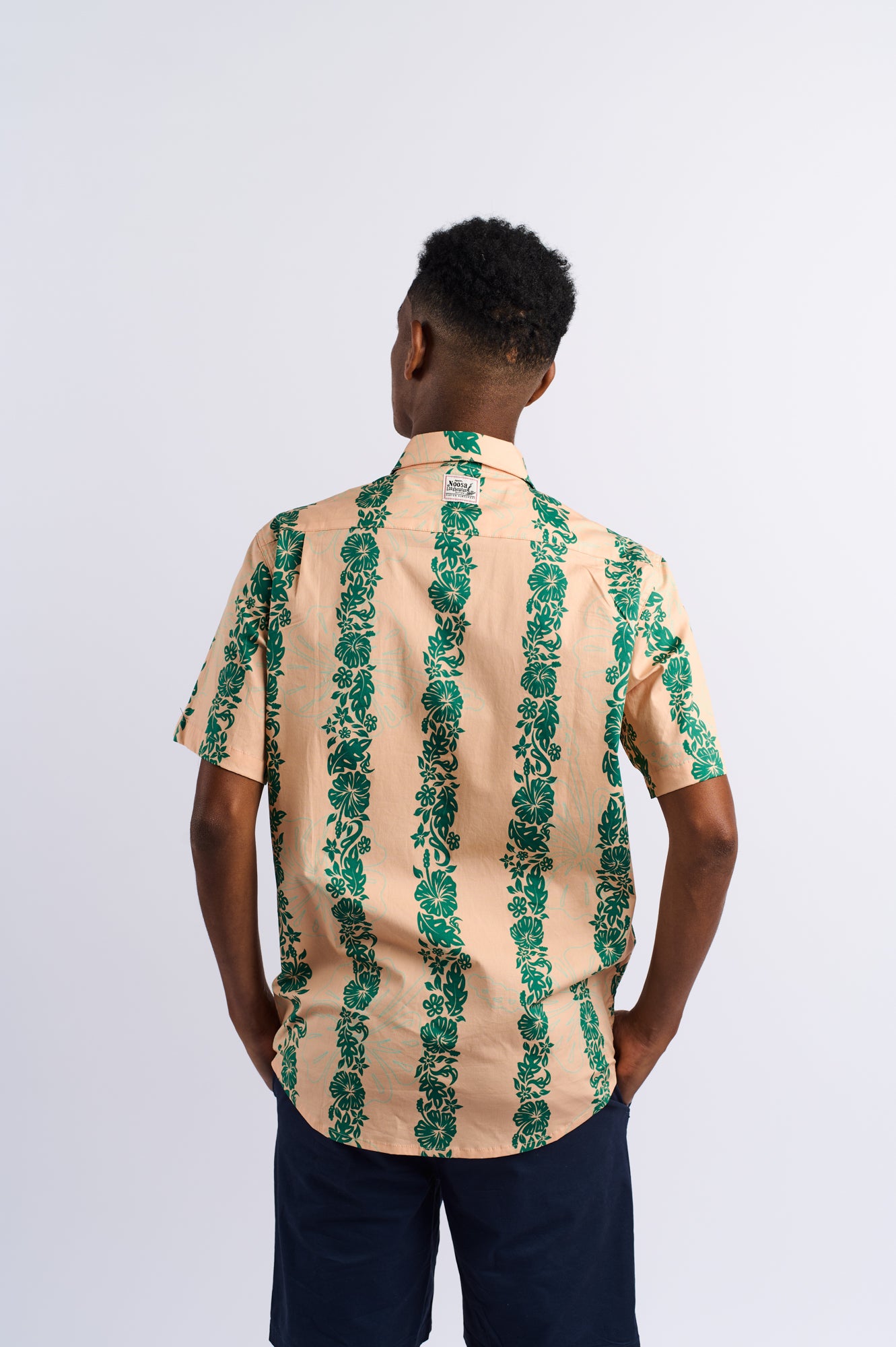 NL Orange Hibiscus Panel Shirt