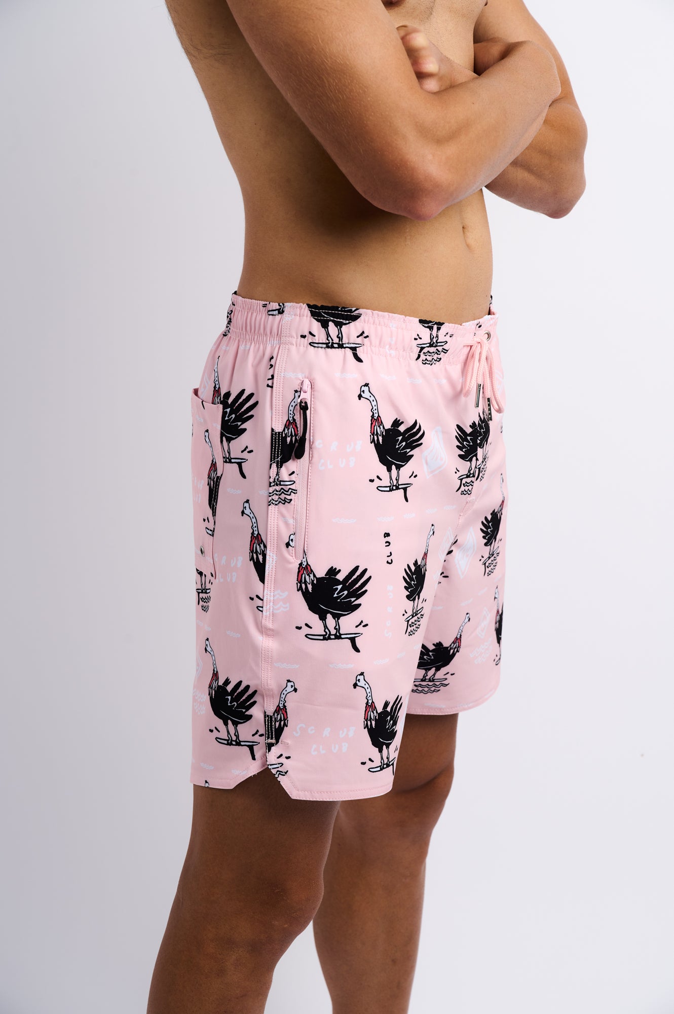 NL National Park Shorts Scrub Club Pink