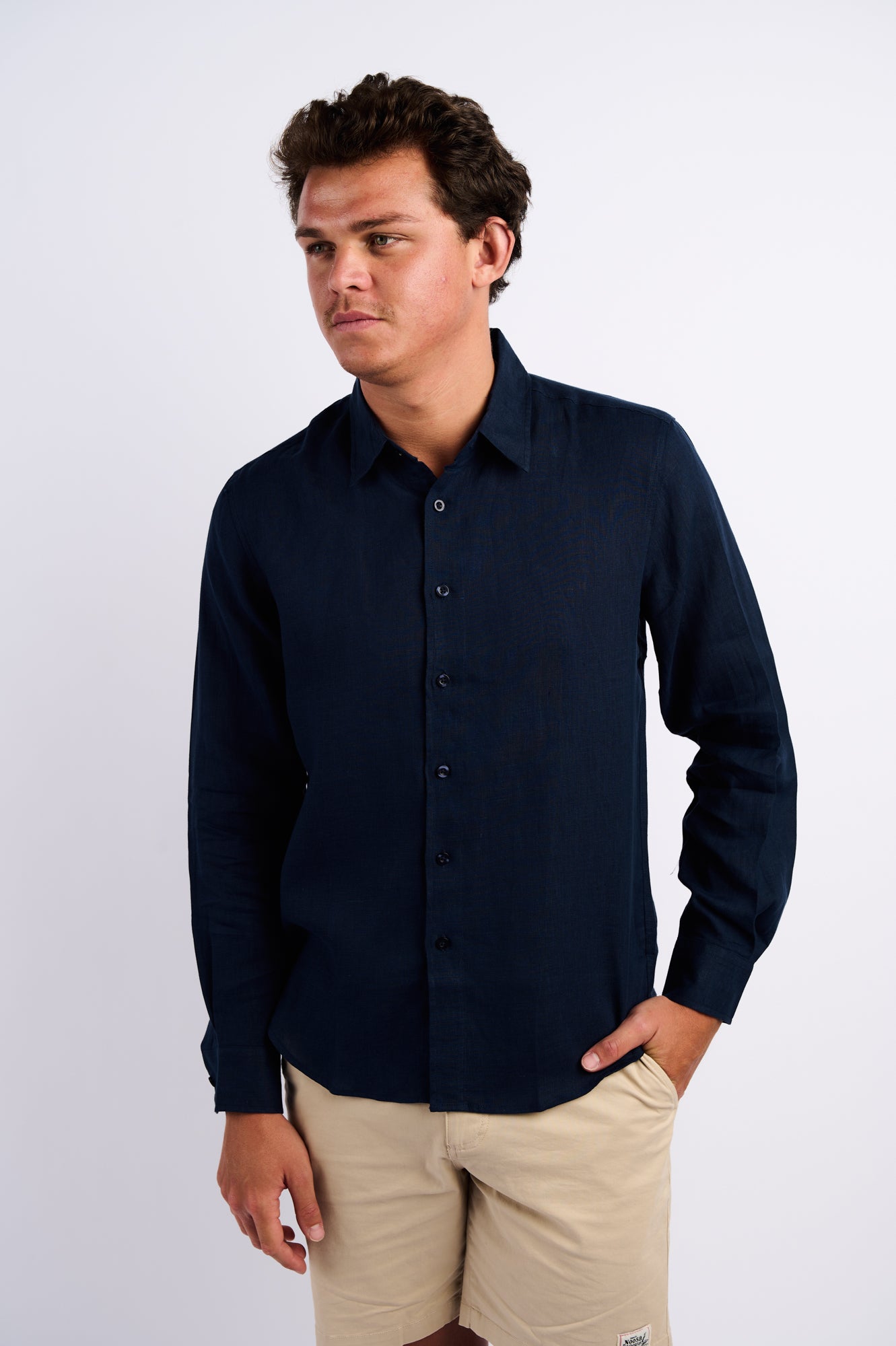 NL Linen Shirt Navy