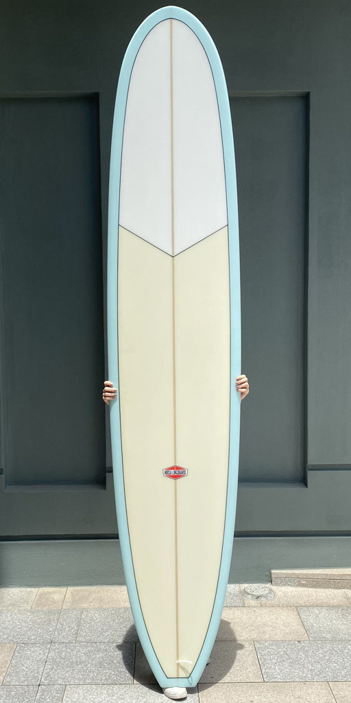 9'6" Little Cove Model - Blue rail and bottom with cream and white deck