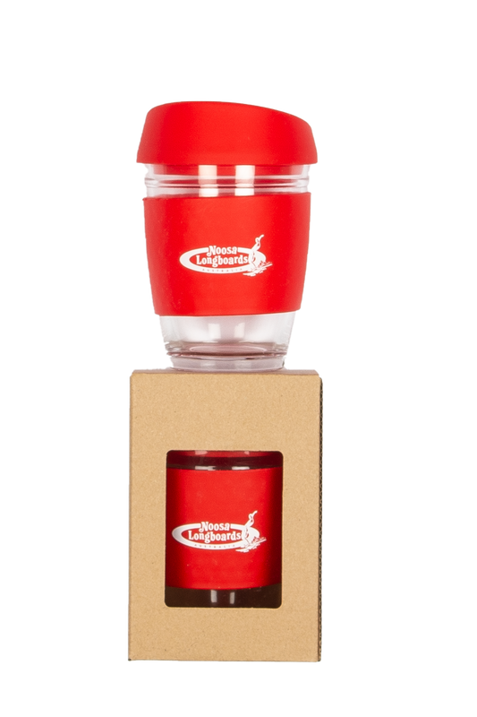 NL Glass Reusable Coffee Cup Red