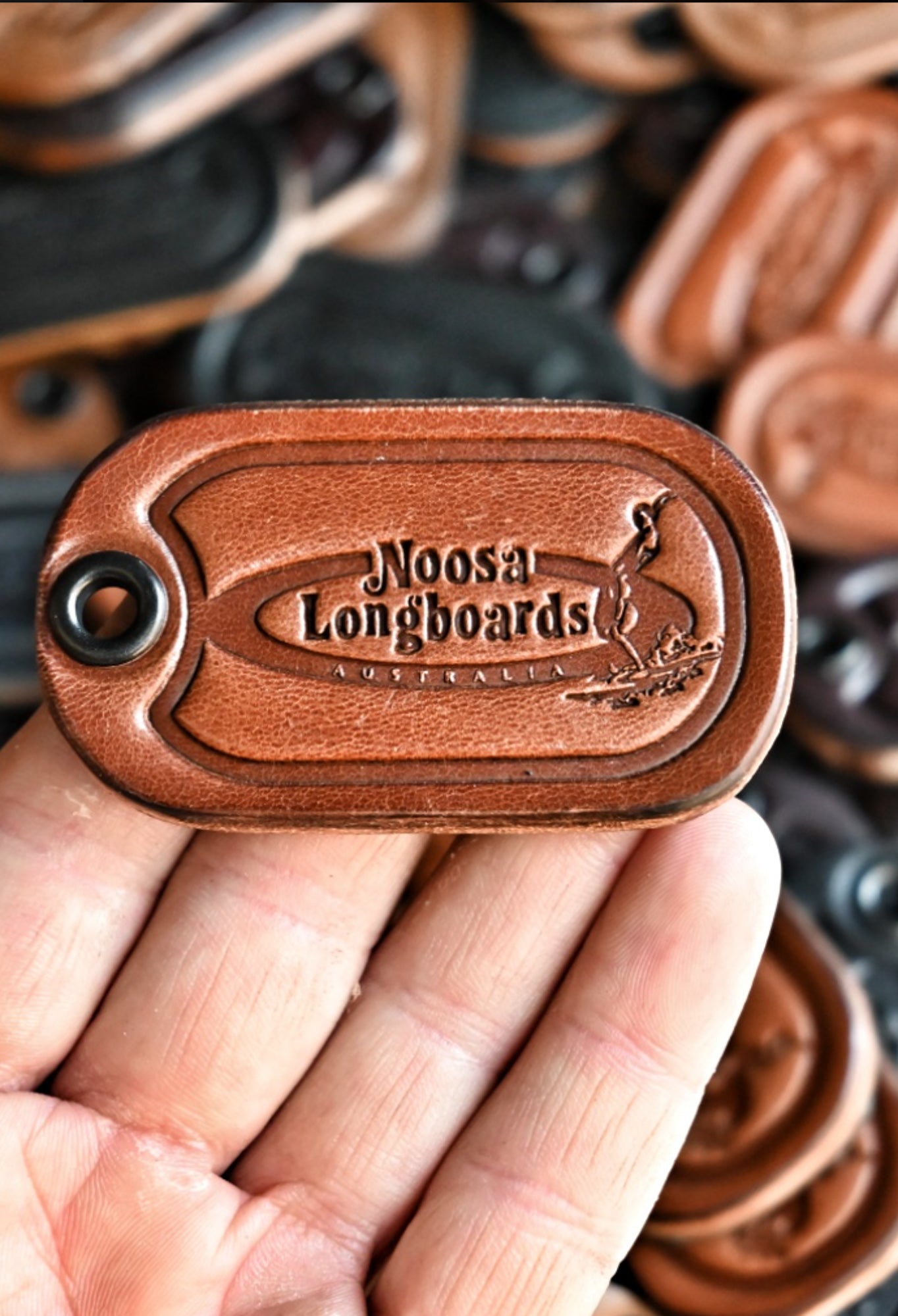Noosa Longboards Leather Key Ring (Made in Noosa)