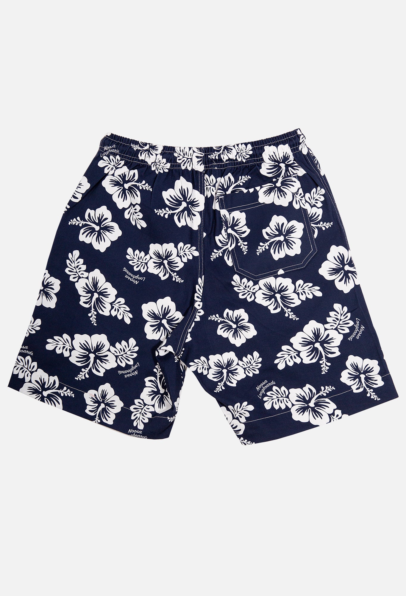 Surfaris Hibiscus Cotton Shorts Blue (Made In Australia