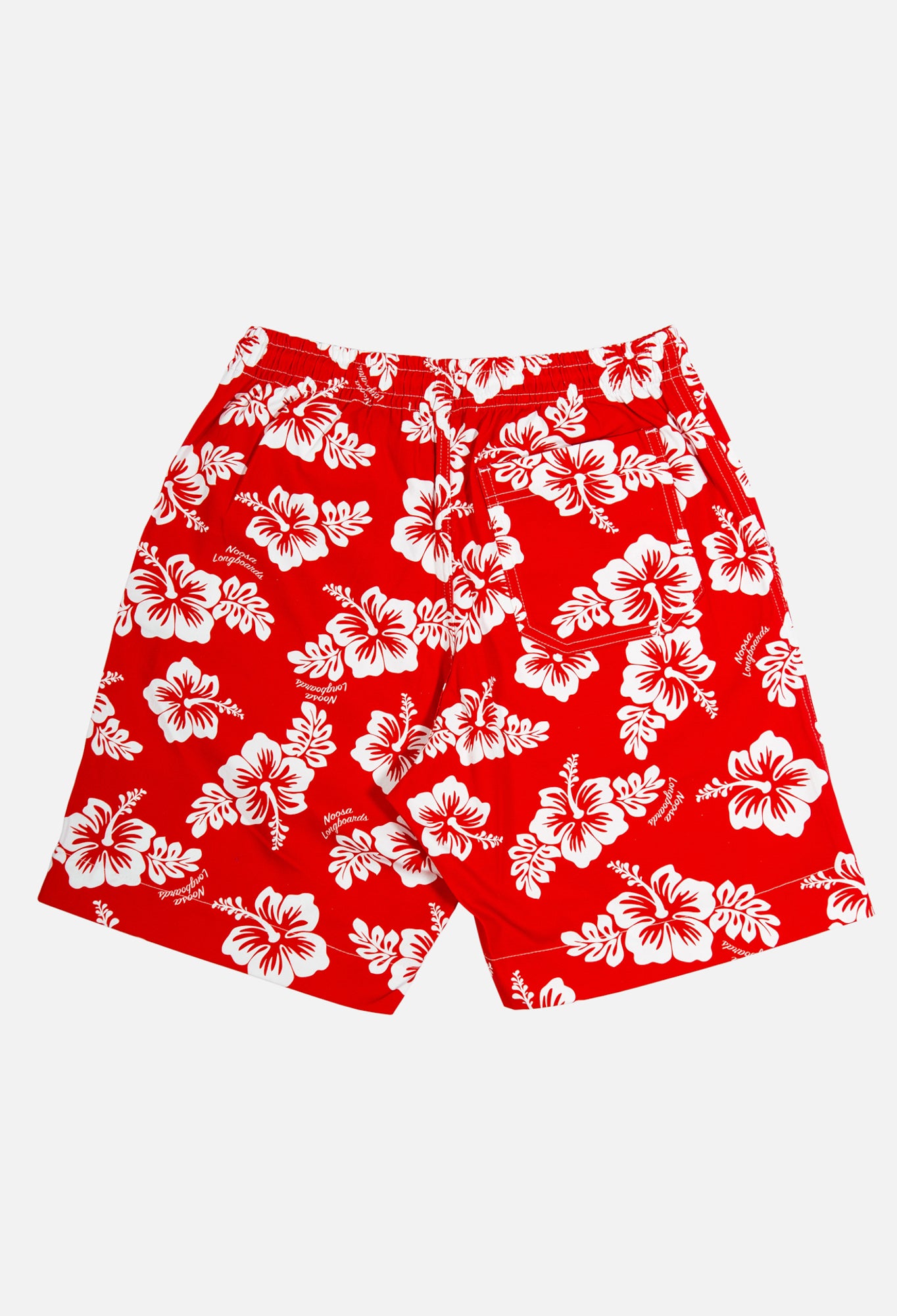 Surfaris Hibiscus Cotton Shorts Red
