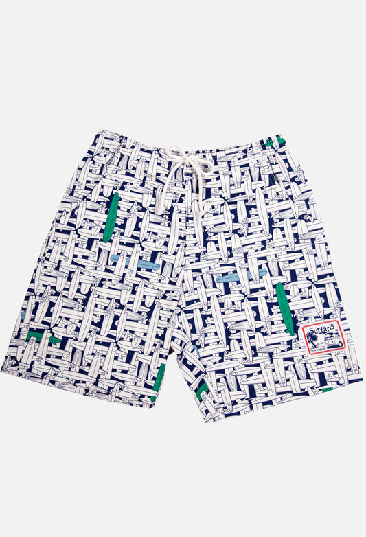 Surfaris Board Quiver Cotton Shorts (Made In Australia)